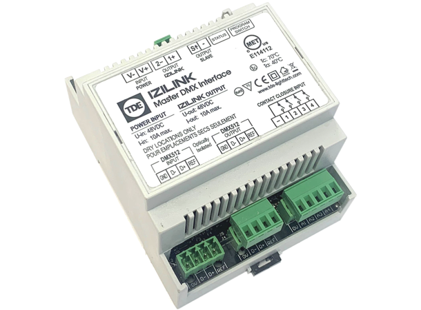 TDE LIGTTECH IZI-Link MK1d master DMX 48VDC, 480W max, DIN