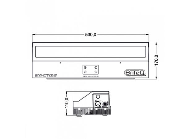 BRITEQ BTI-Cyclo Cyclorama, IP65 160W RGBALC LED, 83° x 51°, 1800-10000K
