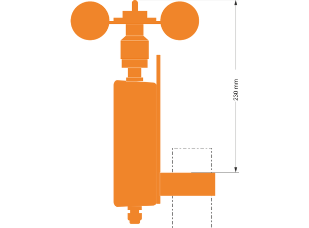 BroadWeigh BW Wind speed sensor 2,4Ghz wireless, IP67