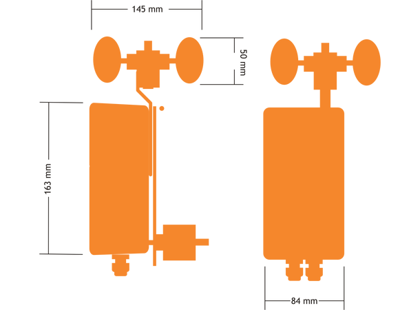 BroadWeigh BW Wind speed sensor 2,4Ghz wireless, IP67