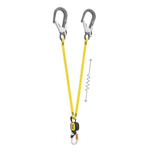 PETZL ABSORBICA-Y FLEX MGO Fangline Eur. vers, dobbel, m/falldemper 150cm
