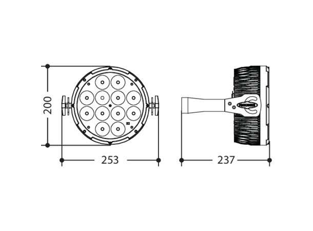 PROLIGHTS LUMIPAR12UAW3 LED Par 12x6W CW/WW/A LED Par, IEC, 3 pin DMX 