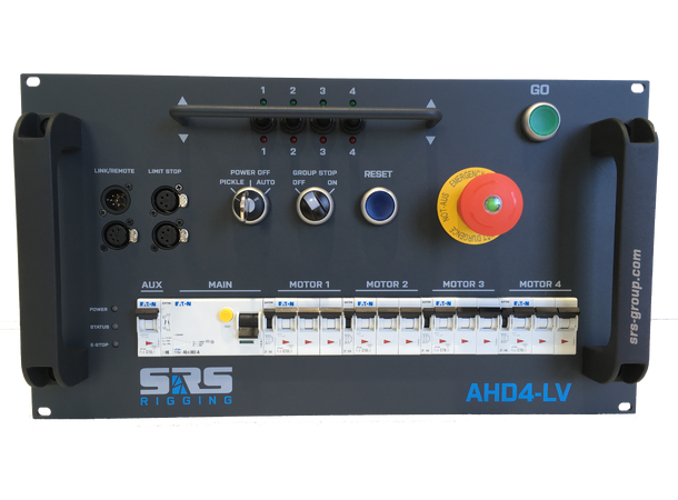 SRS AHD4-LV  motorstyring LVC, 4ch 6U,  400V 32A inn,  rekkeklemme+Link