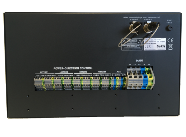 SRS AHD4-LV  motorstyring LVC, 4ch 6U,  400V 32A inn,  rekkeklemme+Link