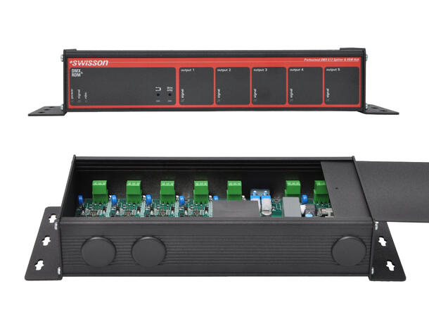SWISSON XSR-IB5-W DMX/RDM Splitter Box, DMX&RDM, Terminal 