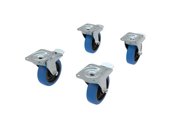 ADMIRAL Hjulsett Ø125mm 4 x Swivel, Med brems