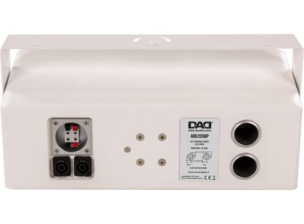 DAD ARK205MP 2-veis høyttaler, 2x5" Hvit. 240W/16ohm. Maks SPL 119dB