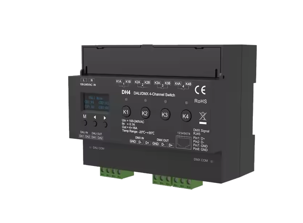 SBL DH4 Dali & DMX Switch 4ch, 16A, RDM