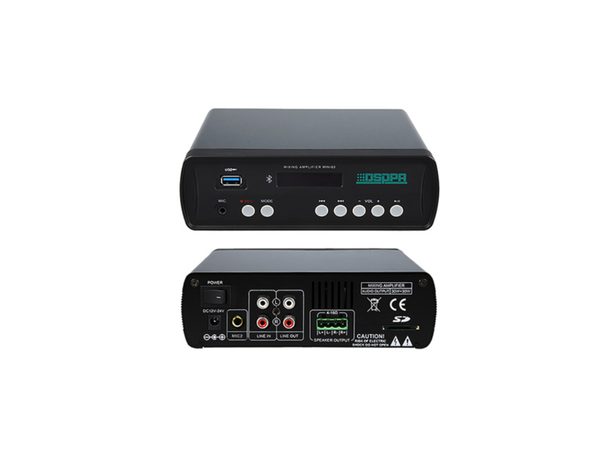 DSPPA Mini60 Digital miniforsterker 2 x 30W (4-16O), USB, Bluetooth