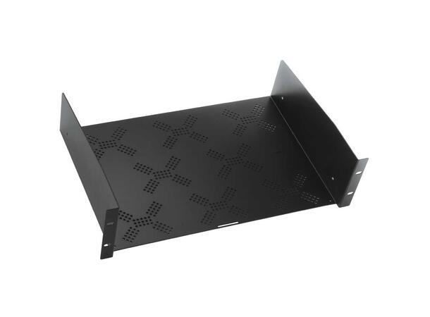 EUROMET  Rackhylle perforért, 3U Sort