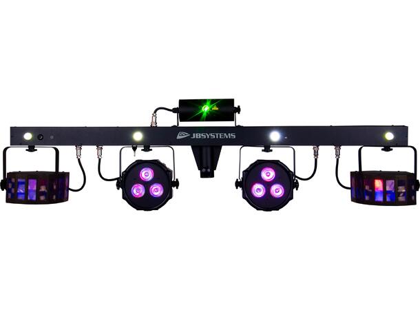 JB SYSTEMS PARTY BAR Lyseffekt laser+led par/effect/strobe + remote
