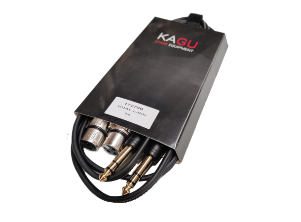 KAGU 2 x XLR hun til 2 X TRS jack 2 meter