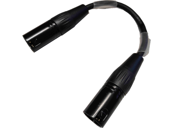 KAGU XLR 5pin Han - Han DMX Overgang 20cm, Krymp