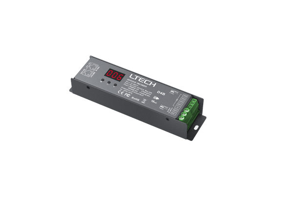 LTECH Constant voltage DMX/RDM Decoder 3x8A/4x6A, 12 - 48VDC, 0 - 1152W, RJ45