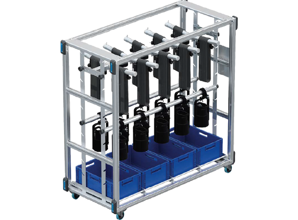 PROLYTE Flex Cart Base + Bottom Level Shelve, Cable & Lighting Bars, 100mm