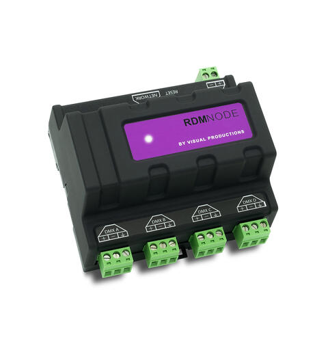 VISUAL PRODUCTIONS RDM Node DIN Rail 4 port Node ArtNet/sACN