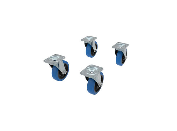 ADMIRAL Hjulsett Ø125mm 4 x Swivel, Uten Brems
