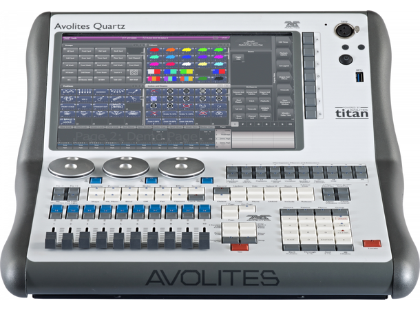 AVOLITES Quartz Console 16 Univers, 4 DMX, 10 fadere, 12" touch