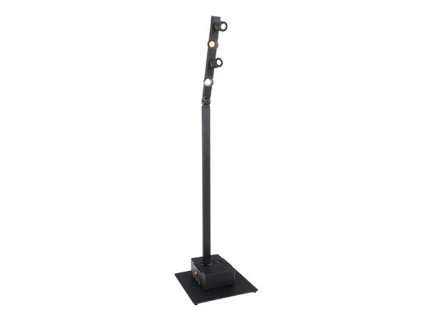 BRITEQ BTI-AKKUPOLE Utebelysning, IP64 4 x 5W WW LED, 3200K, Batteridrift, Sort