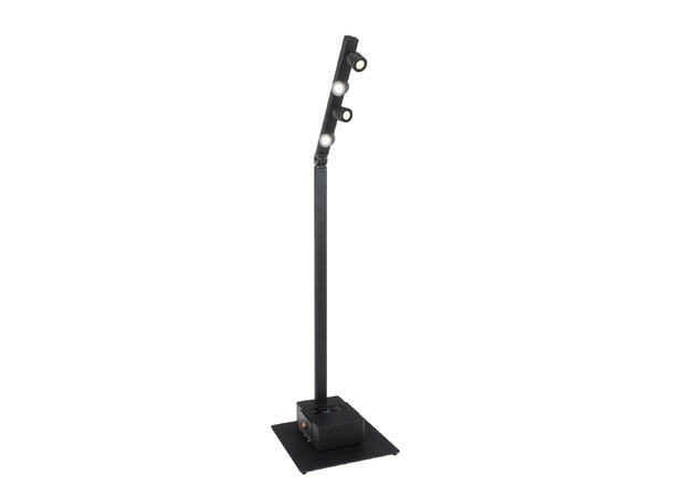 BRITEQ BTI-AKKUPOLE Utebelysning, IP64 4 x 5W WW LED, 3200K, Batteridrift, Sort