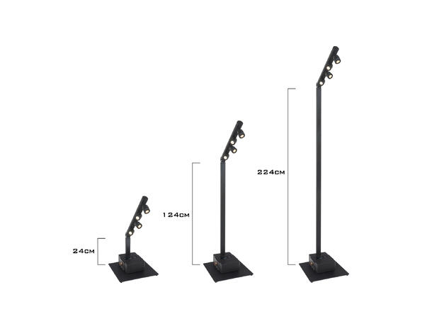 BRITEQ BTI-AKKUPOLE Utebelysning, IP64 4 x 5W WW LED, 3200K, Batteridrift, Sort