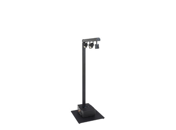 BRITEQ BTI-AKKUPOLE Utebelysning, IP64 4 x 5W WW LED, 3200K, Batteridrift, Sort