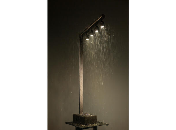 BRITEQ BTI-AKKUPOLE Utebelysning, IP64 4 x 5W WW LED, 3200K, Batteridrift, Sort