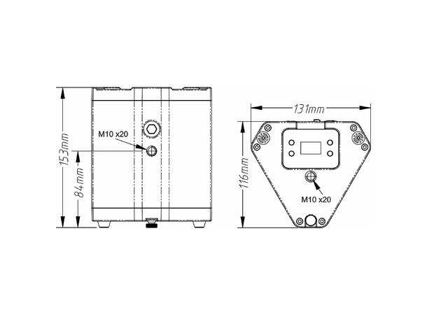 BRITEQ BTI-TRUSSLITE LED Projector 3 x 10W RGBL LED, Batteridrift, IP65