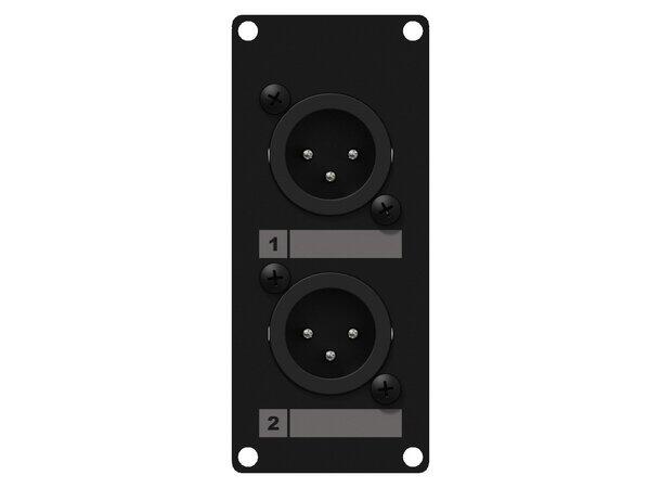 CAYMON Casy 1 Space, 2 x XLR male 35,5 x 82,1 mm, Sort