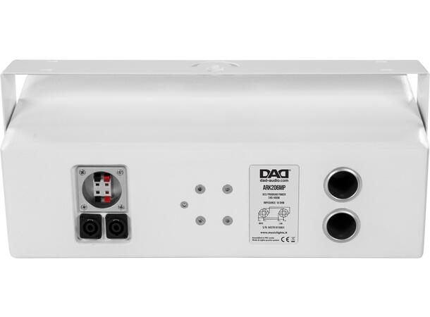 DAD ARK206MP 2-veis høyttaler, 2x6" Hvit. 240W/16ohm. Maks SPL 122dB