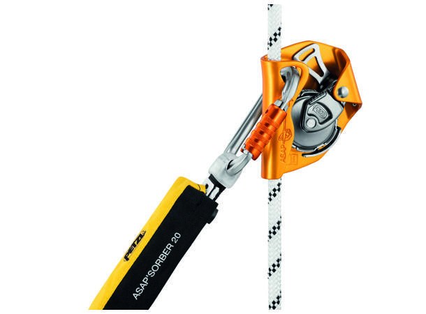 PETZL AXIS ROPE Ø11mm tau terminert 22kN, sort, 50meter, 1 terminering, Gul