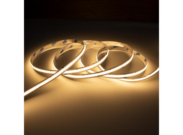 SBL 24V COB TW LED Strip, 14W/m 10m,10mm, 640 LED/m, CV, CRI>90,IP20