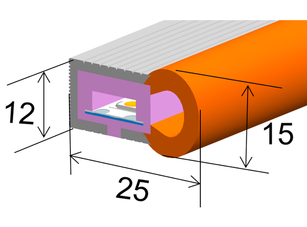 SBL 24V CW Neoflex360 10W/m 10m, 120 LED/m, CV, CRI>80