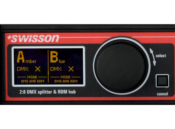 SWISSON XPD-28-8R DMX/RDM Splitter 19", DMX&RDM, RJ45