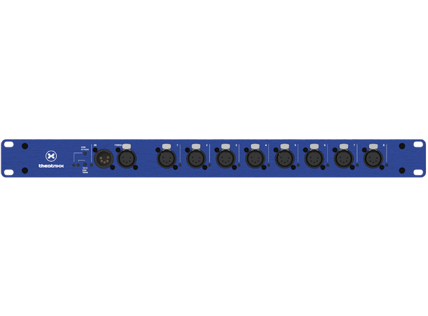 THEATRIXX DMX Splitter 1U, 1:8, RDM 1x 5-pin inn, 8x 5-pin ut, RDM