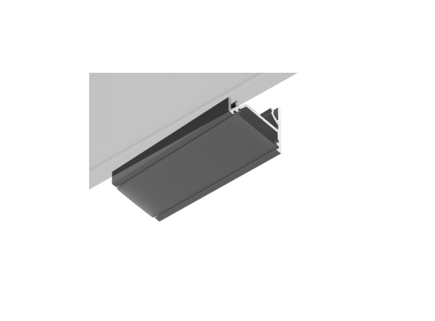TOPMET Aluprofil Corner16 24x19.5mm Sort 2m, C6 Opal diffusor