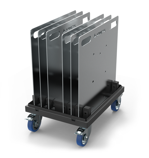 ADMIRAL Baseplate Dolly 73cm 4 x 10mm, 4 x 160mm Svivelhjul med brems