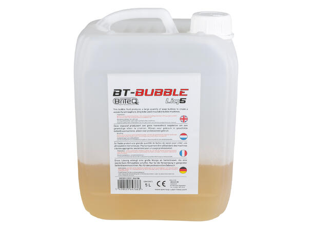BRITEQ BT-BUBBLELIQ5 Såpeboblevæske 5l (1.67l konsentrat, fyll opp med vann)