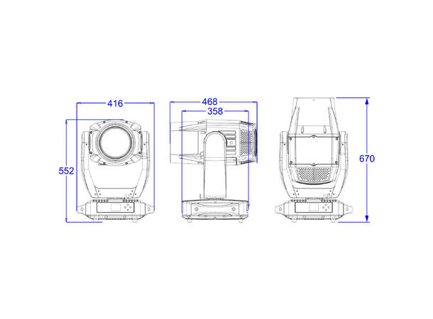 BRITEQ BTI-BLIZZARD BSW2 Hybrid IP65 450W, 3 - 30°, DMX-ArtNet