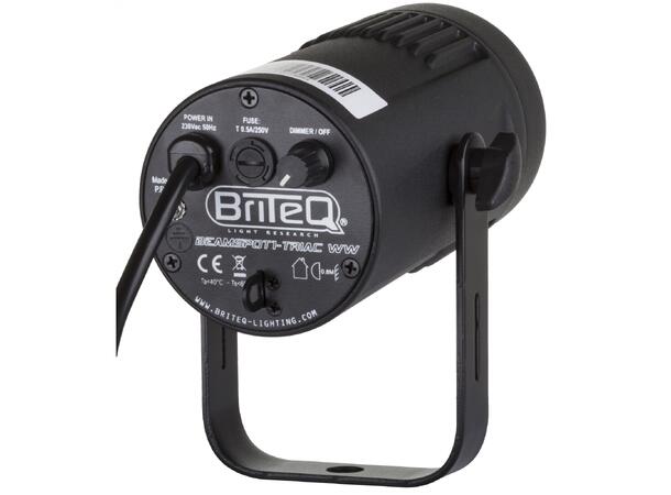 BRITEQ COB spot, 15W, 3200K, 4° Sort, 10° & 45° filter inkl. Dimmer.