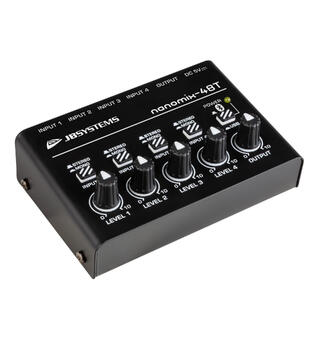 JB SYSTEMS Nanomix-4BT Miksepult 4ch Linemix Stereo/Mono, Bluetooth