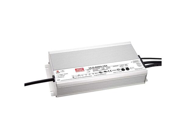 MEANWELL Strømforsyning CV+CC 600W, IP65 44 - 53V CV, 6.2 - 12.5A CC