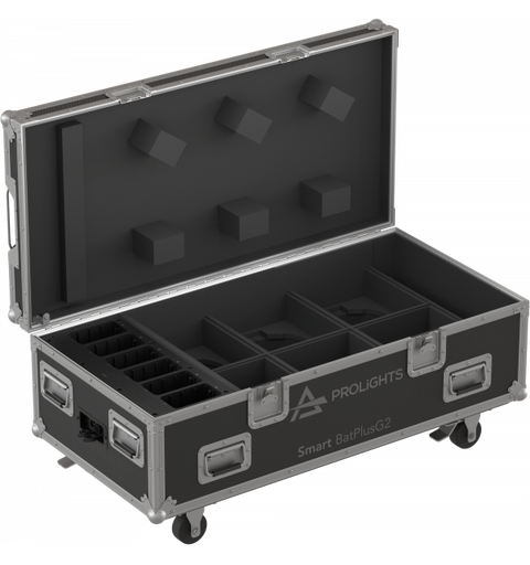 PROLIGHTS FCLPLUSSBPG2  Flightcase 5 x FCLPLUSSBPG2, Lader til 6 batteri