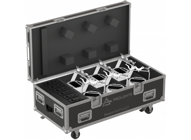 PROLIGHTS FCLPLUSSBPG2  Flightcase 5 x FCLPLUSSBPG2, Lader til 6 batteri