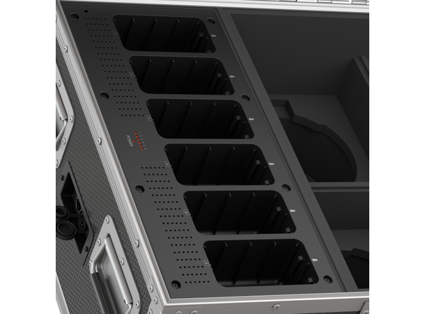 PROLIGHTS FCLPLUSSBPG2  Flightcase 5 x FCLPLUSSBPG2, Lader til 6 batteri