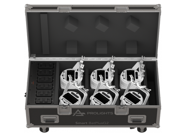 PROLIGHTS FCLPLUSSBPG2  Flightcase 5 x FCLPLUSSBPG2, Lader til 6 batteri