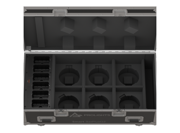 PROLIGHTS FCLPLUSSBPG2  Flightcase 5 x FCLPLUSSBPG2, Lader til 6 batteri