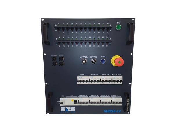 SRS AHD24-LV  motorstyring LVC, 24ch 9U, 400 SCT inn,  rekkeklemme+Link