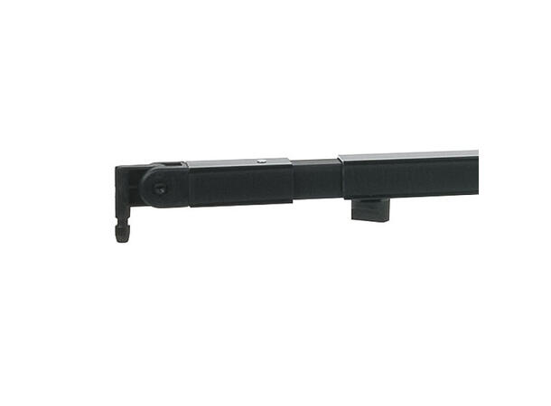 WENTEX 89342 Telescopic drape support 180(l)-->300(l)cm, Black (powder coated)