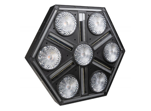 BRITEQ BTX-Skyran Lyseffekt 7x80W WW+A LED, 6x3W Lines, 12xRGB Line
